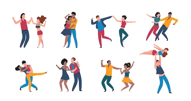 Dancing couples illustration