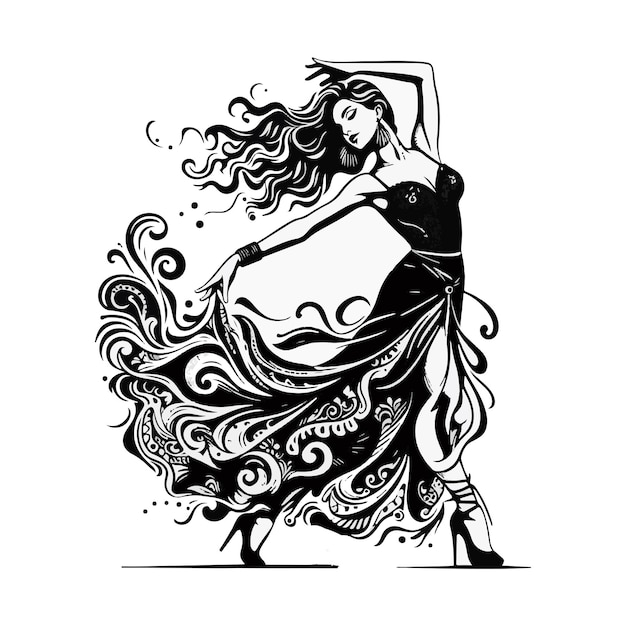 Dancing girl 7301 Print