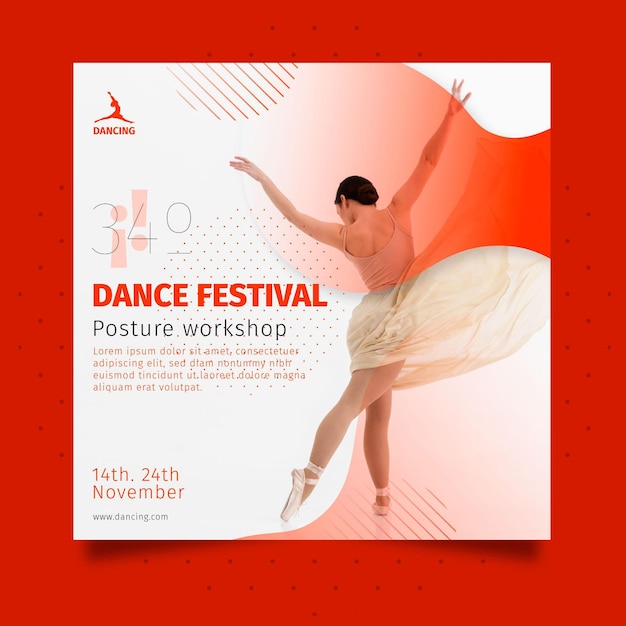 Dancing squared flyer template