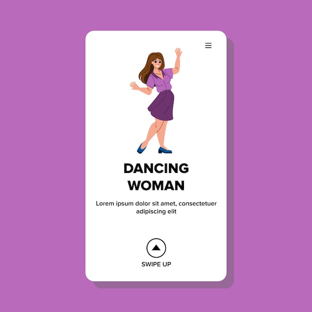 Dancing woman vector