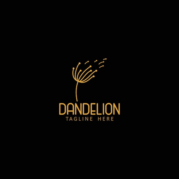 Dandelion Flower Logo Icon Design Template  Vector Illustration