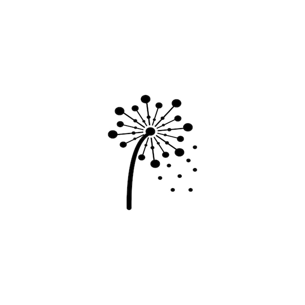 DANDELION FLOWER LOGO VECTOR TEMPLATE