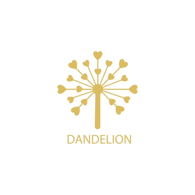 DANDELION FLOWER LOGO VECTOR TEMPLATE