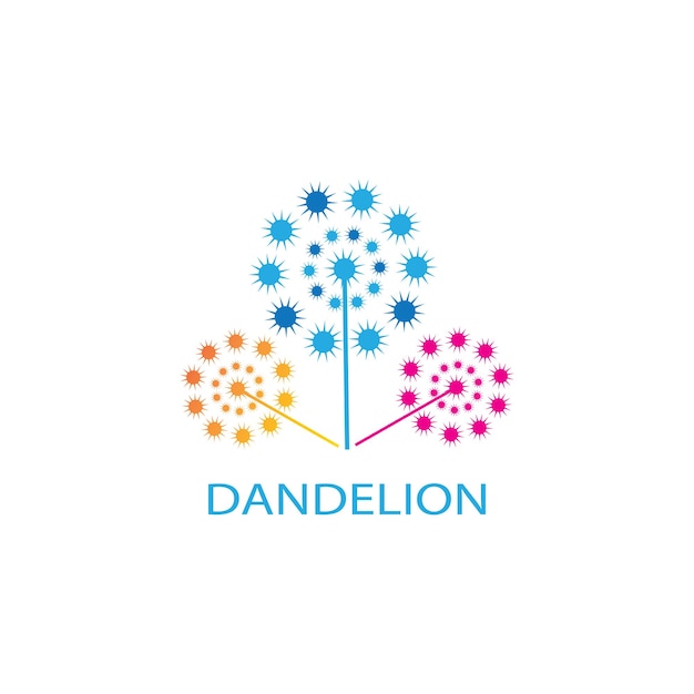 DANDELION FLOWER LOGO VECTOR TEMPLATE