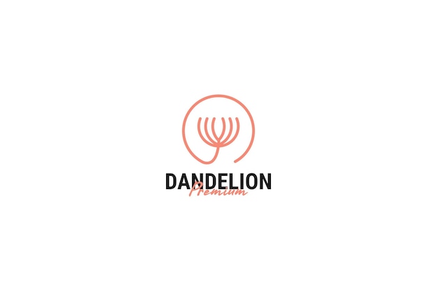 Dandelion logo design vector template illustration