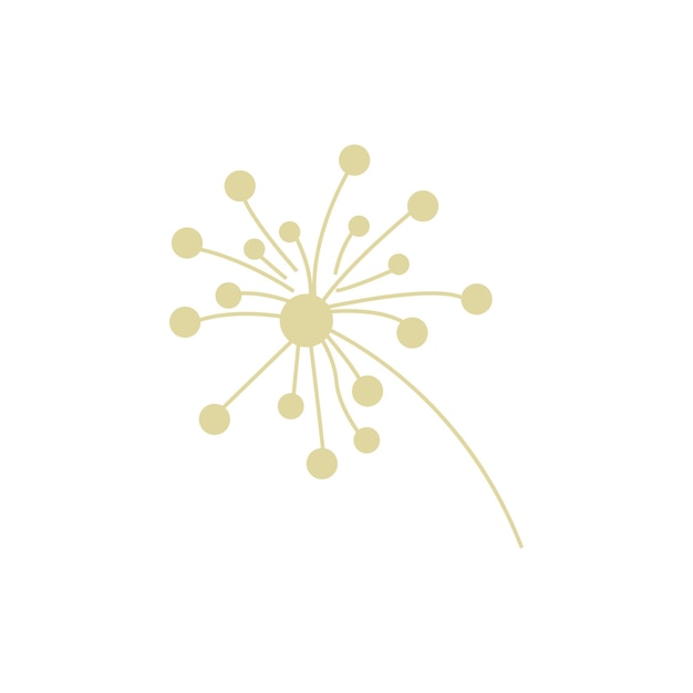 Dandelion Logo Vector Plant Dandelion flower Design Icon Template