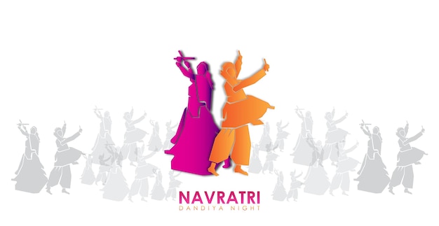 Dandiya night celebration on navratri.