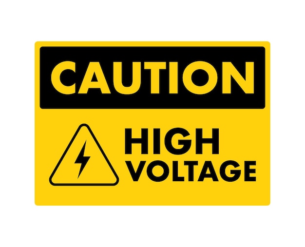 Danger high voltage sign Danger sign board Vector stock illustration