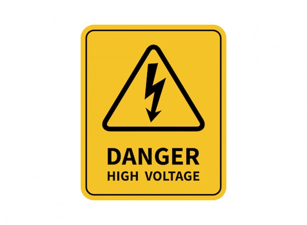 Danger high voltage sign. Danger sign.