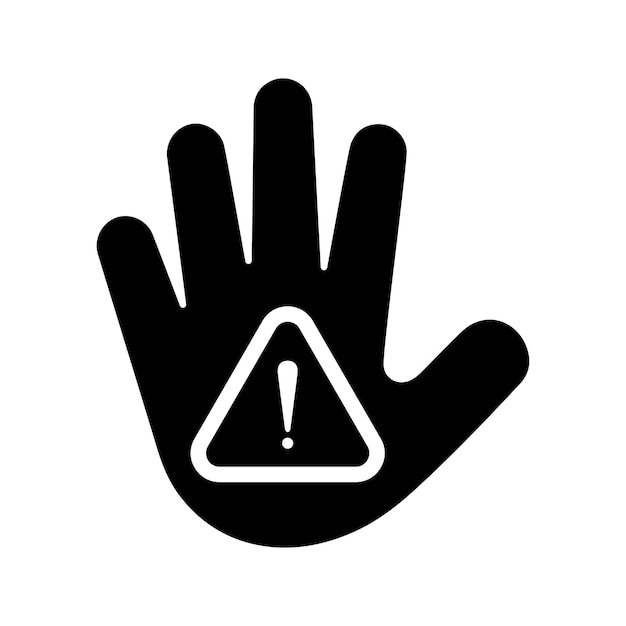 Danger sign disclaimer icon