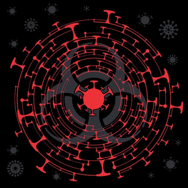 Dangerous pandemia covid19 outbreak abstract vector illustration