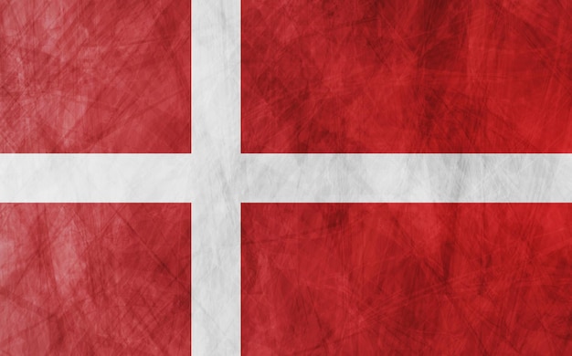 Danish grunge flag vector design background