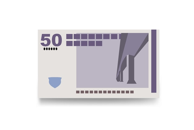 Danish Krone Vector Illustration Denmark Greenland Faroe money set bundle banknotes 50 kr