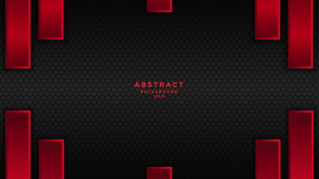 Dark abstract background with red black overlap layers.