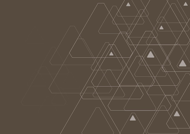 Dark abstract tech triangles pattern Vector background illustration