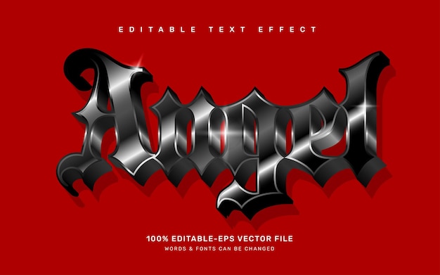 Dark Angel editable text effect template