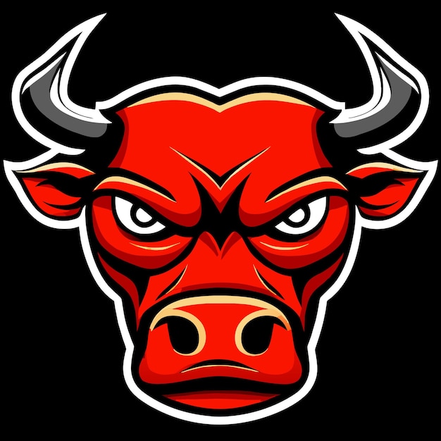 Dark Background Bull Graphic for Graphic Design Prowess