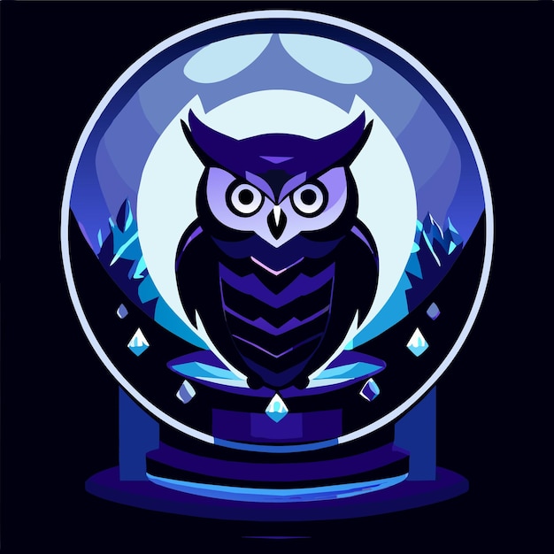 Dark Background Owl Vector Shadows of Artistic Expression