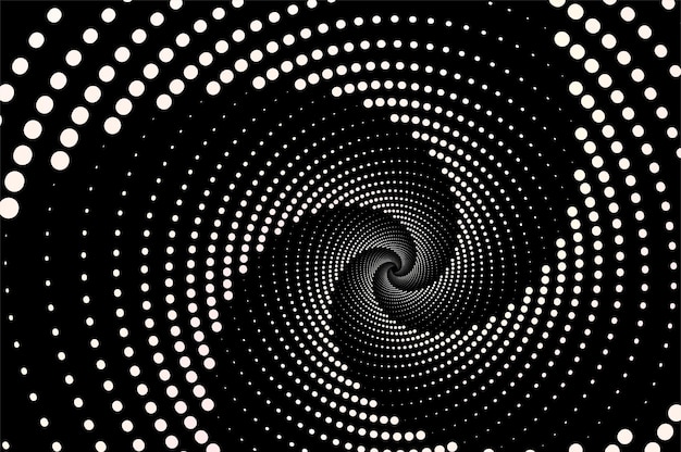 Dark background with circular ball vortex