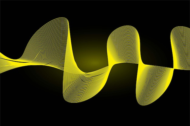 Dark background with yellow wavy lines