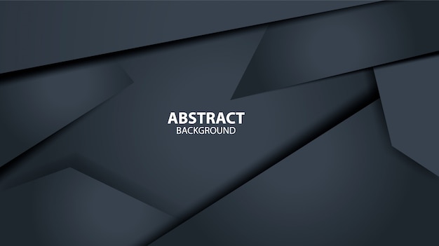 dark black abstract geometric background template. Modern shape.