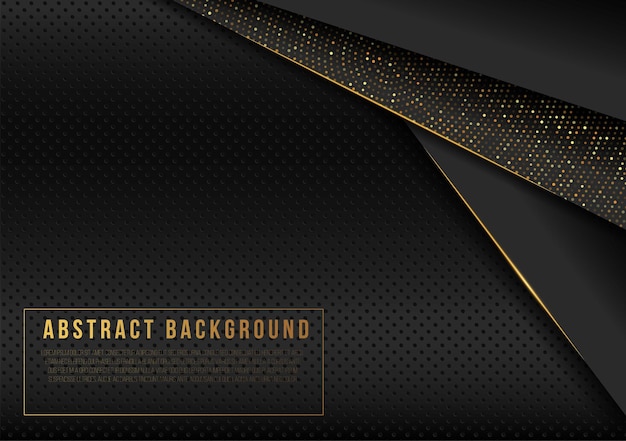 Dark black with shiny gold pattern metal background for business design dan wallpaper purpose