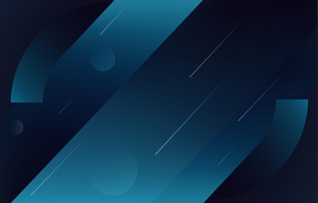 Dark blue abstract background with geometric shapes and lines Fluid shapes composition