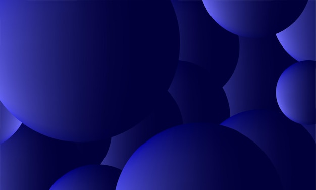 Dark blue abstract circle background bubble style background design for advertising banners