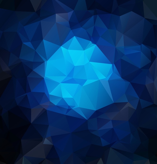 DARK BLUE abstract textured polygonal background.