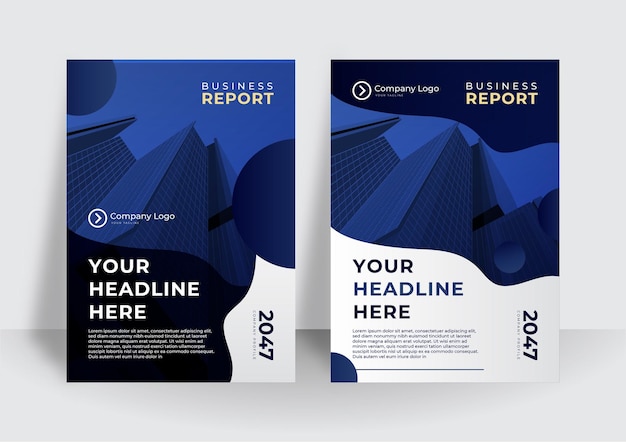 Dark blue Cover business brochure vector design. Modern poster magazine layout template, Annual report for presentation