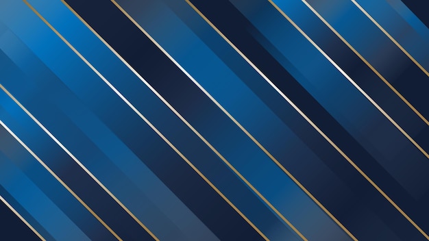 Dark blue diagonal gold elegant vector background