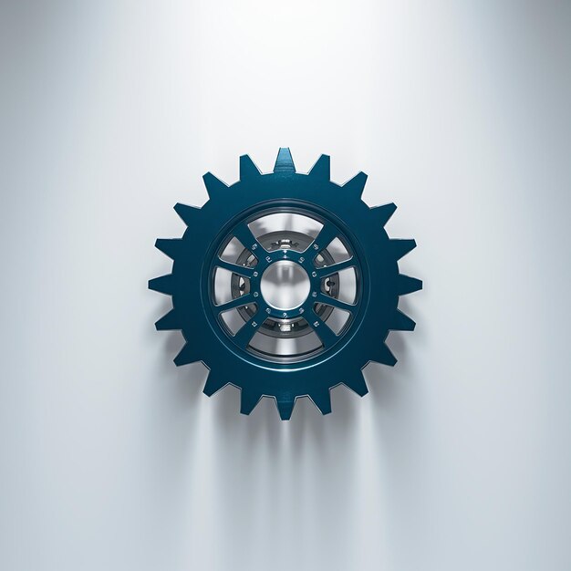 Vector a dark blue gear or cogwheel icon