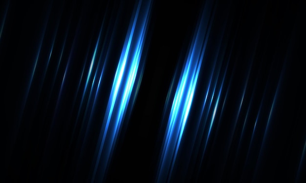 Dark blue geometric background with diagonal glowing light lines and shadows