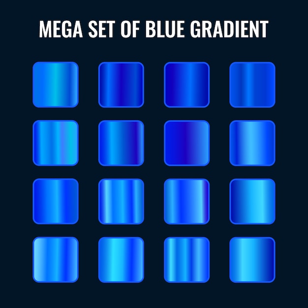 dark blue gradient palette collection pack set