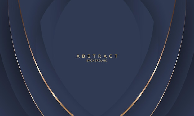 dark blue luxury premium background and gold line