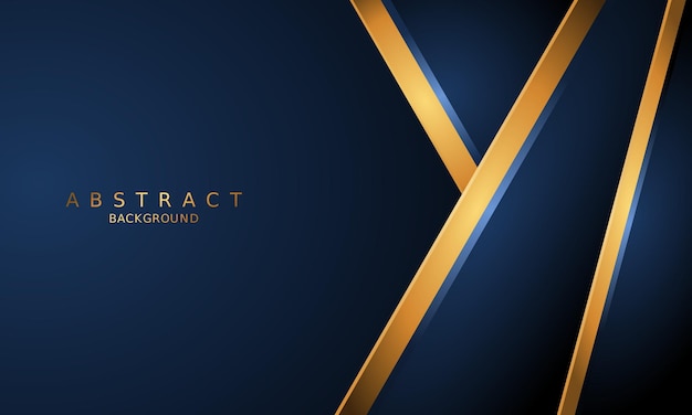 dark blue luxury premium background and gold line