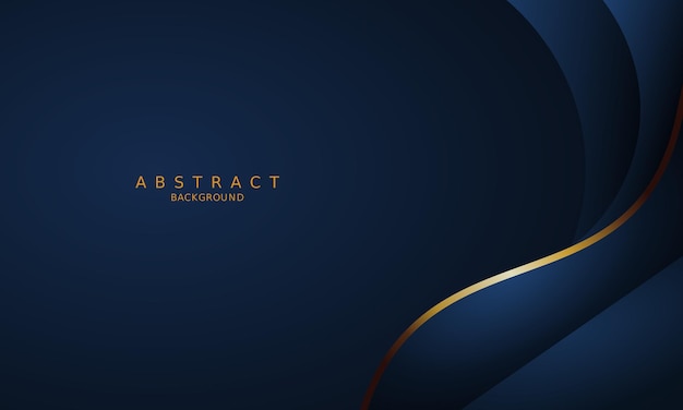 dark blue luxury premium background and gold line.