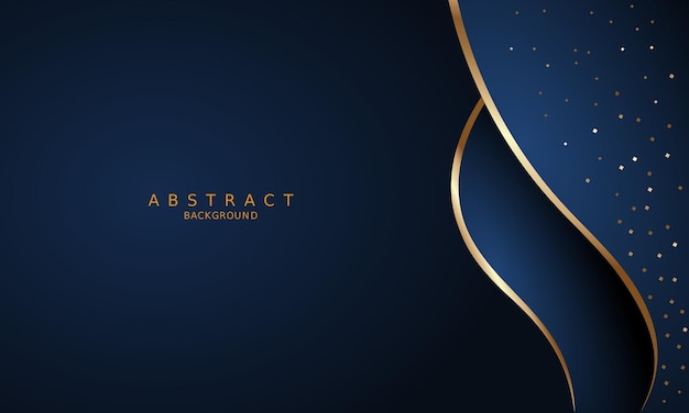 dark blue luxury premium background and gold line.