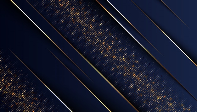 Dark blue overlap background with golden light line