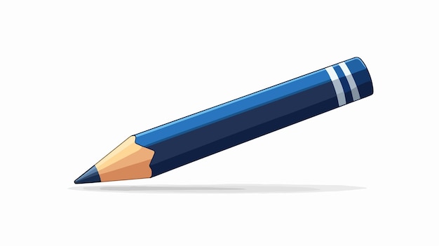 Dark Blue Pencil Icon Vector Illustration