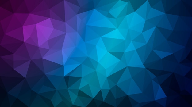 Dark blue polygonal illustration consist of triangles. Geometric background in Origami style with gradient.