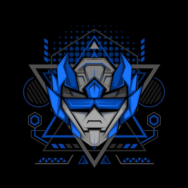 Dark Blue Ranger Geometry Style