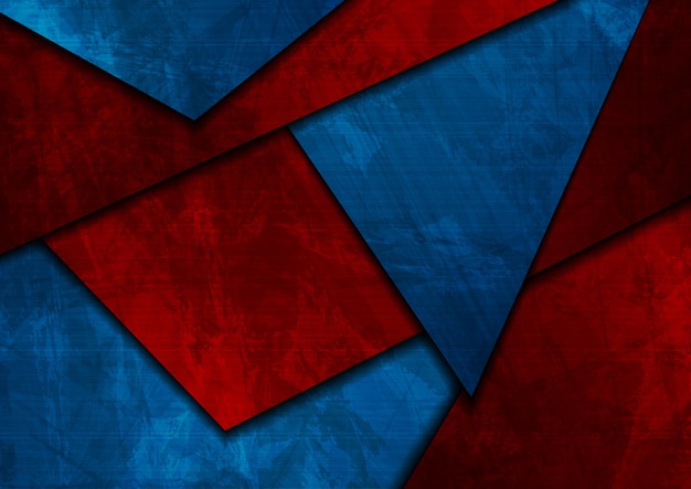 Dark blue and red abstract grunge material background