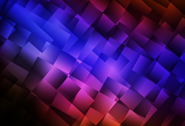 Dark Blue Red vector pattern in square style