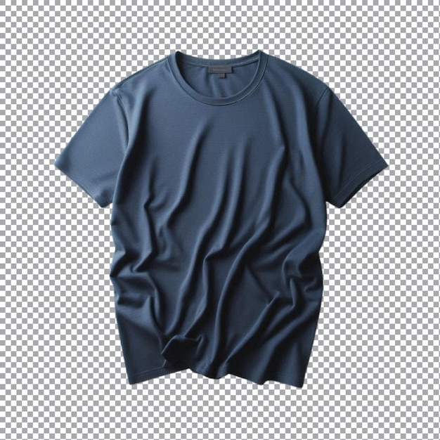 Vector dark blue tshirt mockup isolated on transparent background