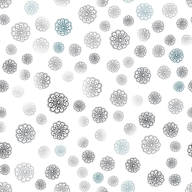 Dark BLUE vector seamless doodle blurred texture