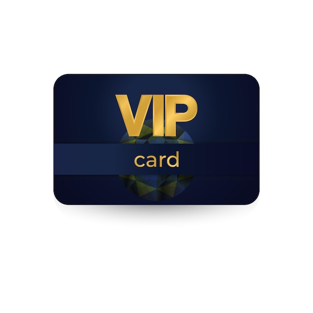 Dark blue VIP card Vector illustration