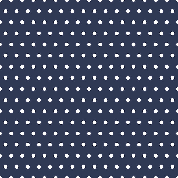 Dark blue and white seamless background Small polka dot pattern Retro classic abstract background