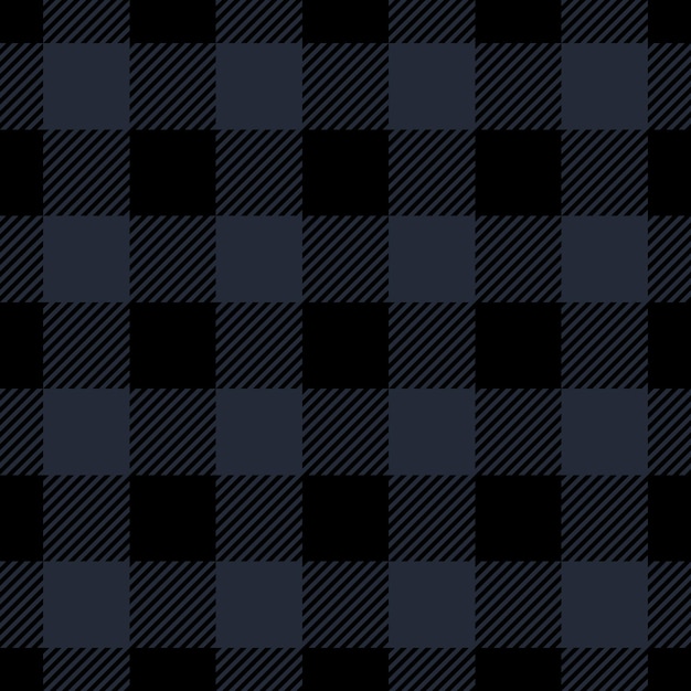 Dark cage background vector seamless black plaid pattern