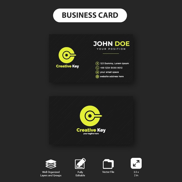 Dark Corporate Business Card